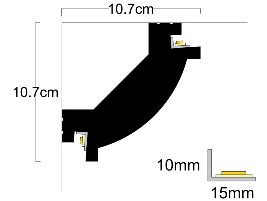 Профил за скрито LED осветление LD-42
