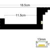 Профил за скрито LED осветление LD-61